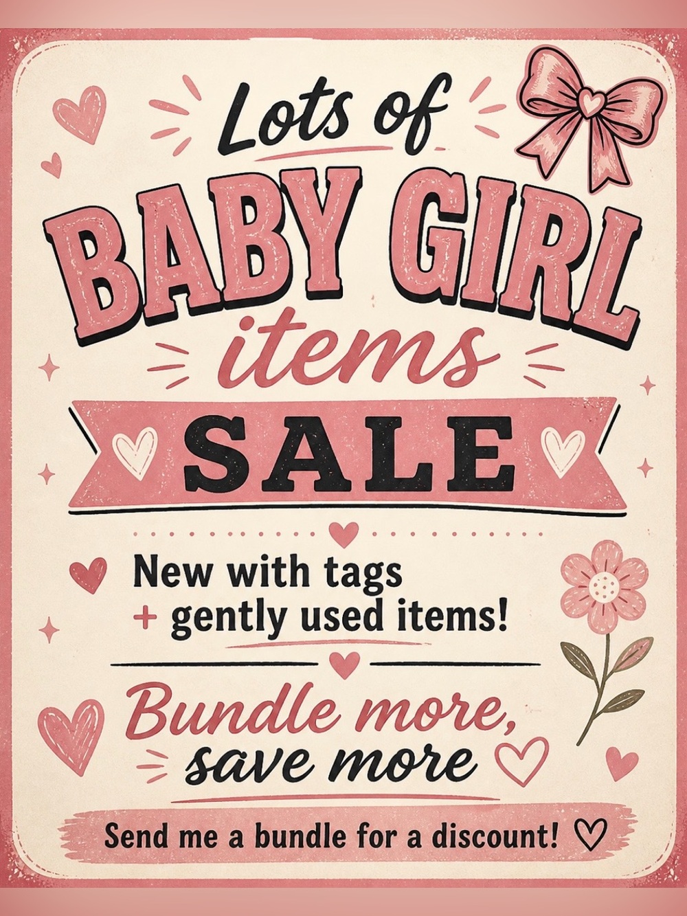 BABY GIRL items - Bundle and Save